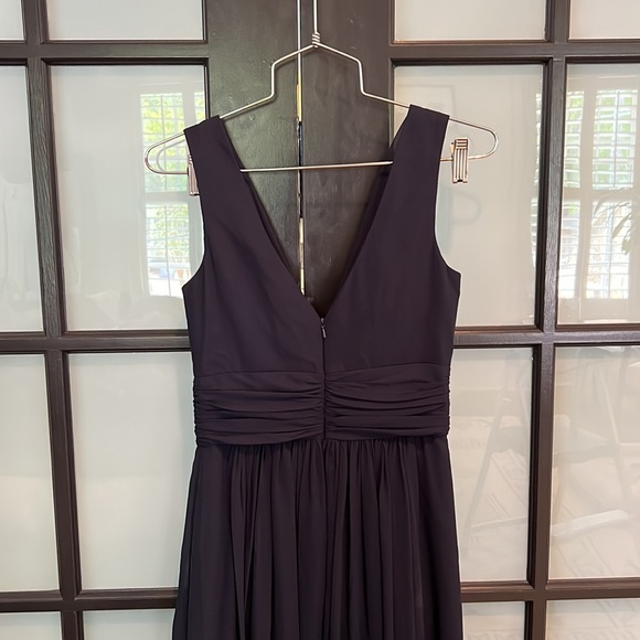 V- neck front and back with slit in front gown - Picture 4 of 5